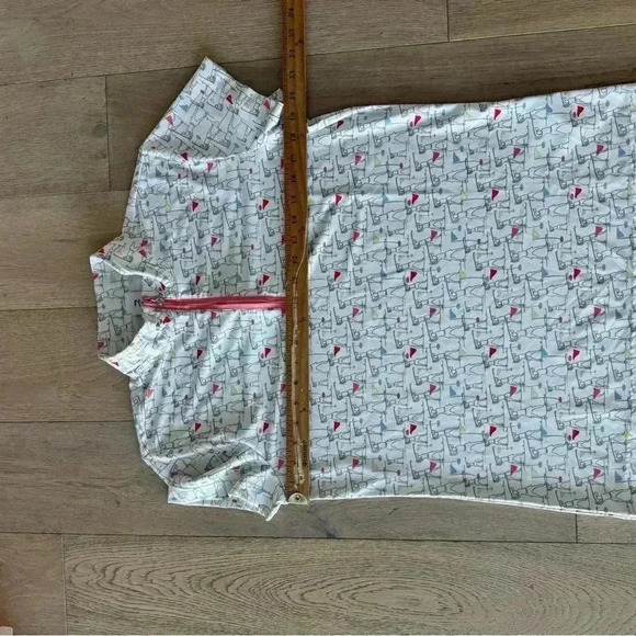 Daily Sports Marseille Marcelle White Cap Sleeve Polo Large - Picture 4 of 5